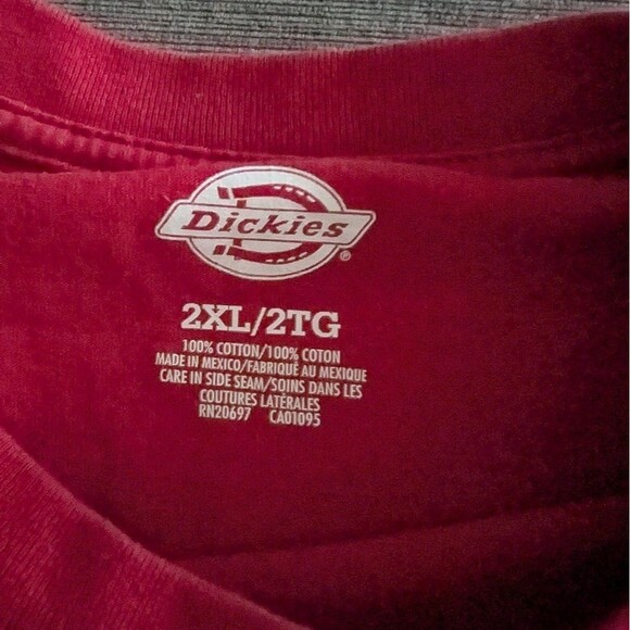 Dickies 2X Mens red t-shirt - Picture 3 of 4